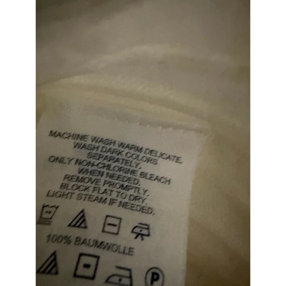 Lands End Ivory Cable Knit Mock Neck Cotton Sweater Womens 1X 100% Cotton Classi - Picture 5 of 5